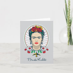 Frida Kahlo Vintage Floral Card