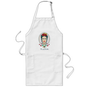 Frida Kahlo   Vintage Floral Long Apron