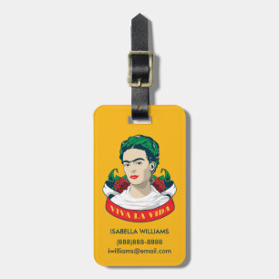 Frida Kahlo Viva la Vida Luggage Tag