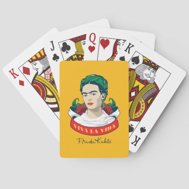 Frida Kahlo | Viva la Vida Playing Cards (Back)