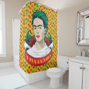 Frida Kahlo Viva la Vida Shower Curtain
