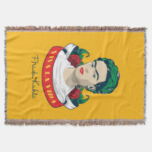 Frida Kahlo Viva la Vida Throw Blanket