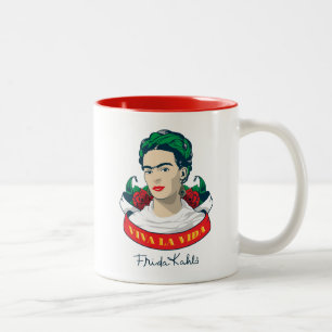 Frida Kahlo   Viva la Vida Two-Tone Coffee Mug