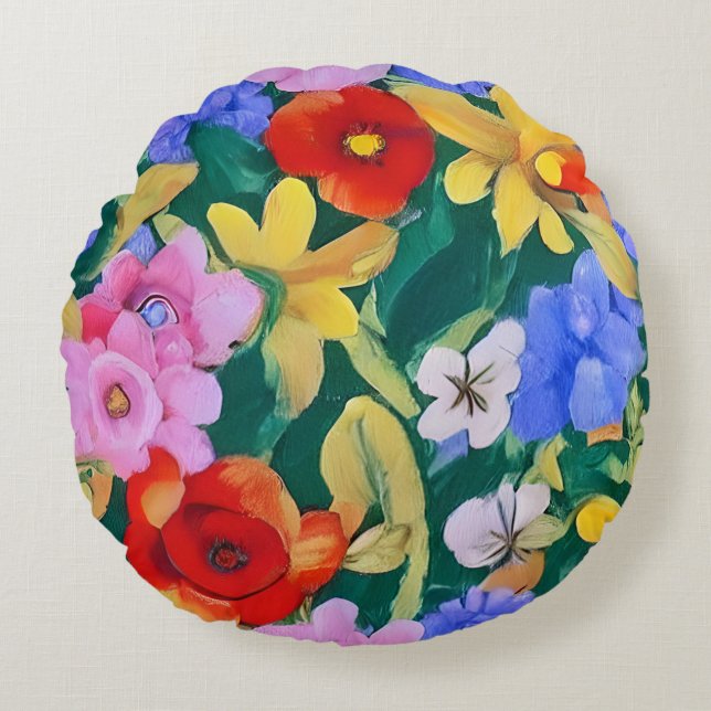 Frida Karlo Design Round Cushion (Front)