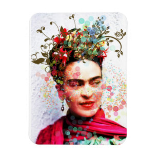 Frida layered art magnet