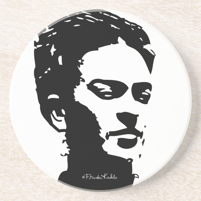Frida Shadow Portrait Coaster (Front)