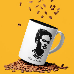 Frida Shadow Portrait Two-Tone Coffee Mug