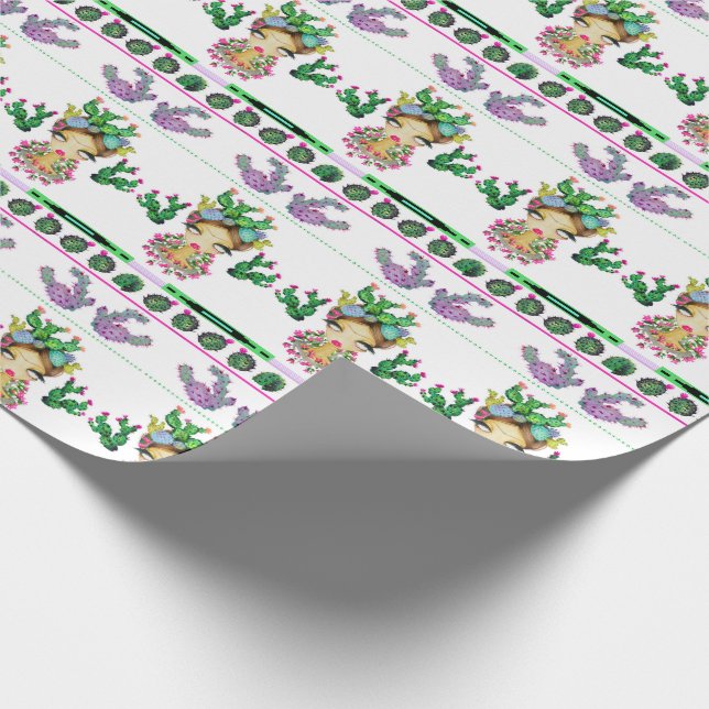 Frida x Cacti Matte Wrapping Paper, 30" x 6' Wrapping Paper (Corner)