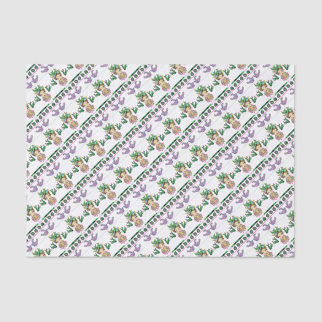 Frida x Cacti Tissue Paper, White Tissue Paper (Front)
