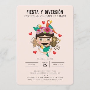 FridaMoji Fiesta Birthday Invitation