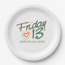 Friday 13th paper plates