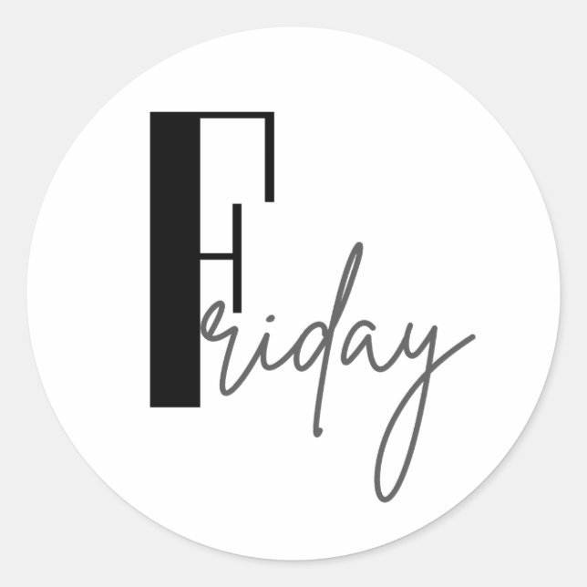 Friday Classic Round Sticker (Front)