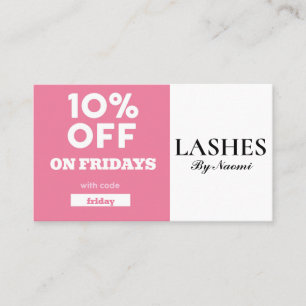 Friday Discount Code Special Business Card