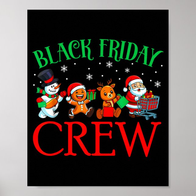 Friday Shopng Crew Christmas Black Shopng Family G Poster (Front)
