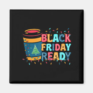 Friday Shopng Ready Christmas Lights Black Shopng Magnet