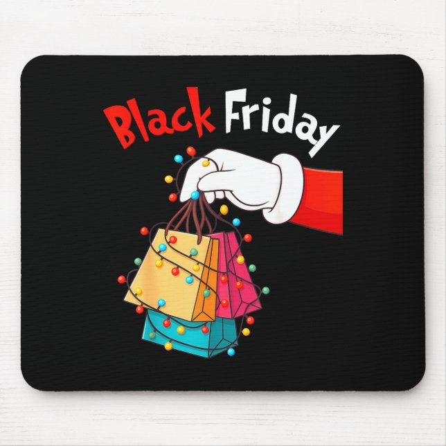 Friday Shopng Squad Christmas Black Shopng Family  Mouse Pad (Front)