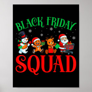 Friday Shopng Squad Christmas Black Shopng Family  Poster