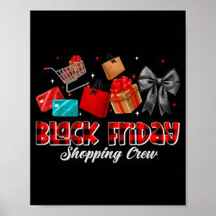 Friday Shopng Squad Christmas Black Shopng Family Poster