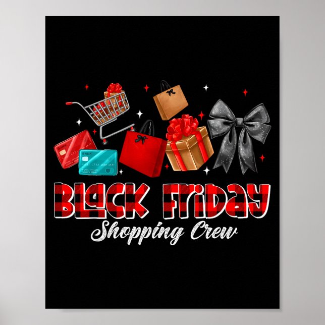 Friday Shopng Squad Christmas Black Shopng Family  Poster (Front)