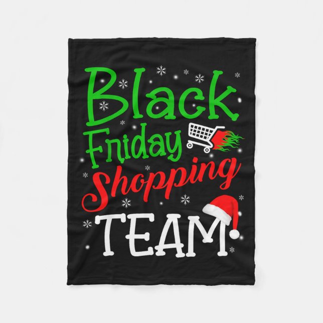Friday Shopng Team Christmas Black Shopng Family G Fleece Blanket (Front)
