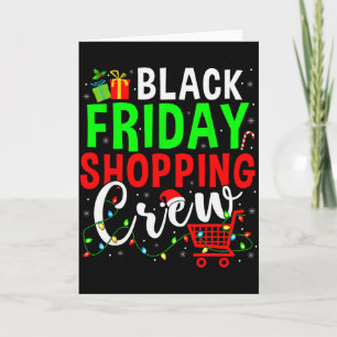 Friday Shopping Crew Christmas Lights Black Shoppi Card