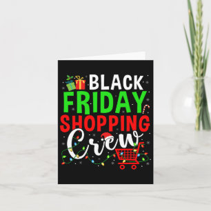 Friday Shopping Crew Christmas Lights Black Shoppi Card