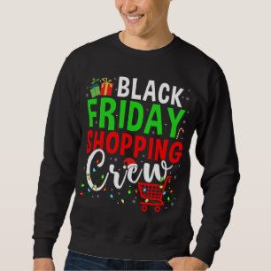 Friday Shopping Crew Christmas Lights Black Shoppi Sweatshirt