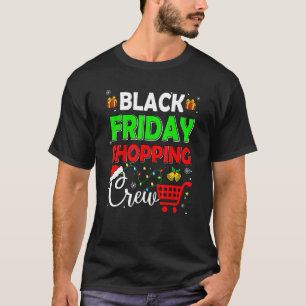 Friday Shopping Crew Christmas Lights Black Shoppi T-Shirt