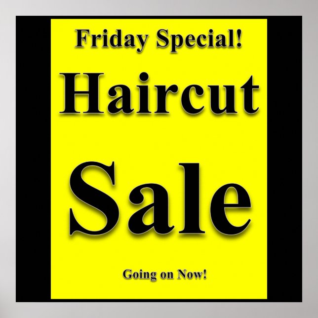 Friday Special Haircut Sale Poster Matte (Front)