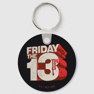 Friday the 13th   Bleeding Stacked 3D Logo Key Ring