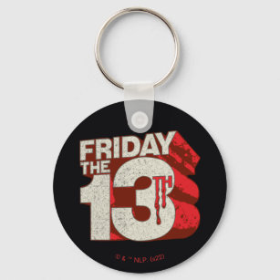 Friday the 13th   Bleeding Stacked 3D Logo Key Ring