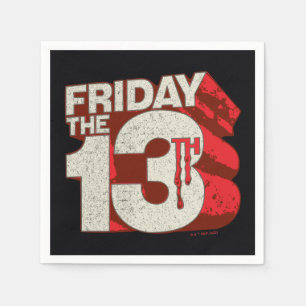 Friday the 13th   Bleeding Stacked 3D Logo Napkin