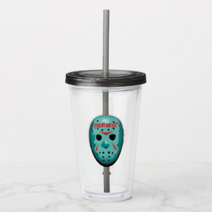 Friday the 13th   Blue Hockey Mask Graphic Acrylic Tumbler