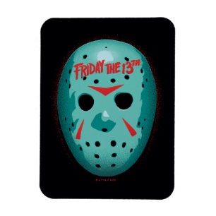 Friday the 13th   Blue Hockey Mask Graphic Magnet