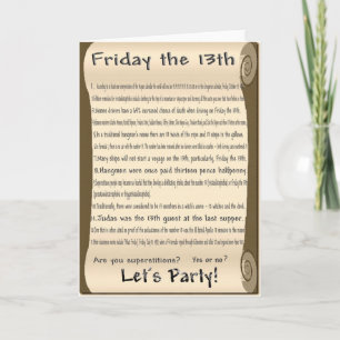 Friday the 13th card