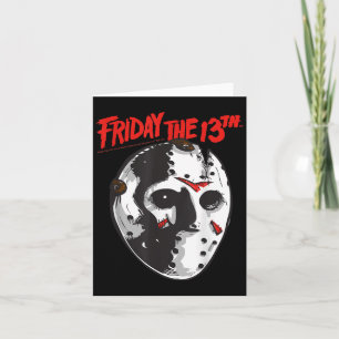 Friday The 13th Halloween Design Mask Art  Card