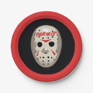 Friday the 13th   Hockey Mask Graphic Paper Plate