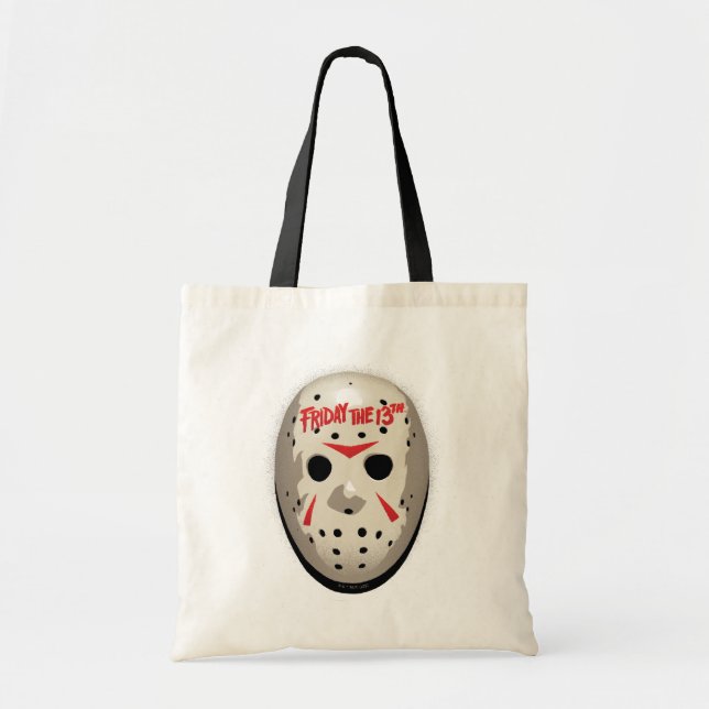 Friday the 13th | Hockey Mask Graphic Tote Bag (Front)