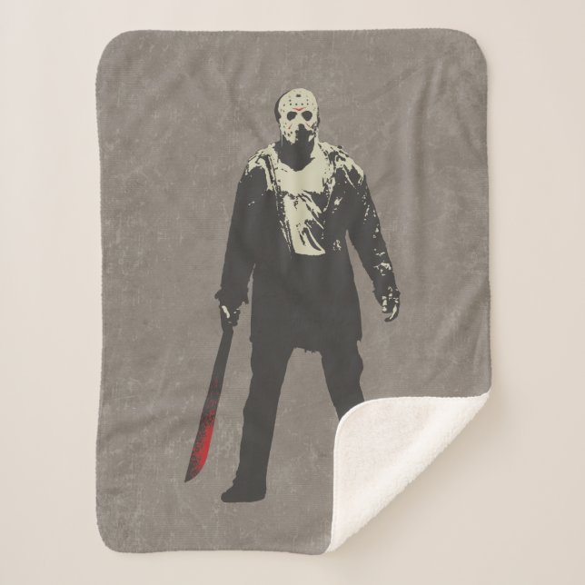 Friday the 13th | Jason Voorhees Character Art Sherpa Blanket (Front)