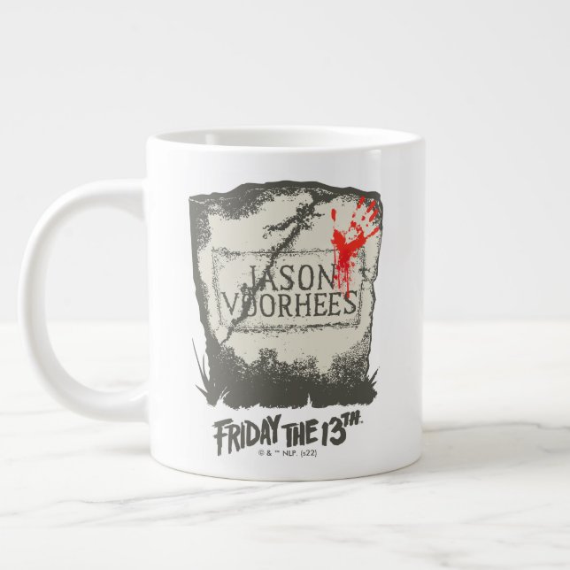Friday the 13th | Jason Voorhees Headstone Large Coffee Mug (Left)