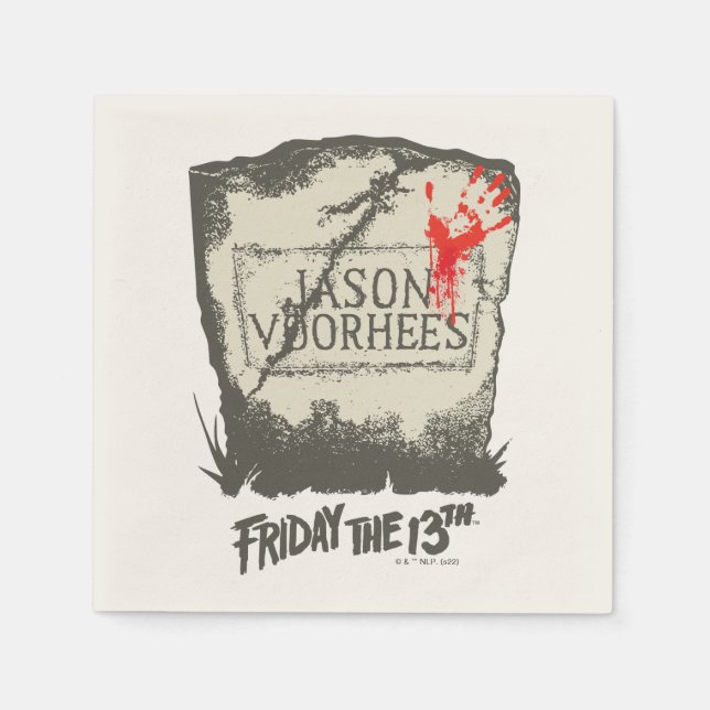 Friday the 13th | Jason Voorhees Headstone Napkin (Front)