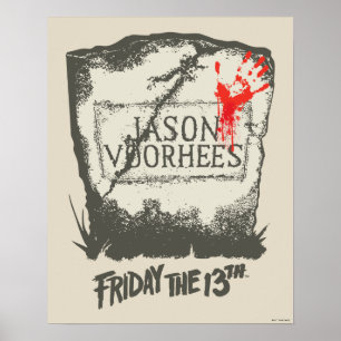 Friday the 13th Jason Voorhees Headstone Poster