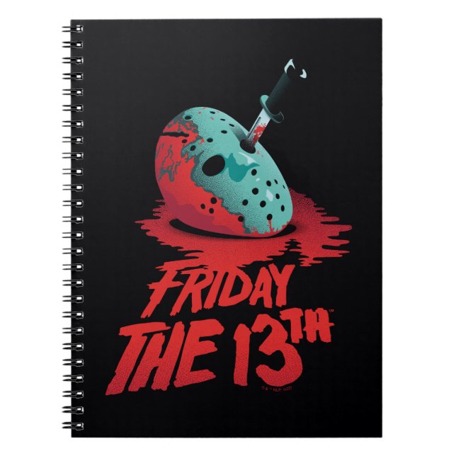 Friday the 13th | Knife Through Blue Hockey Mask Notebook (Front)