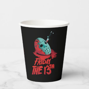 Friday the 13th   Knife Through Blue Hockey Mask Paper Cups
