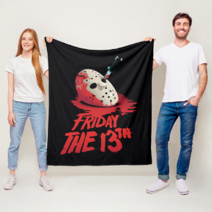 Friday the 13th   Knife Through Hockey Mask Fleece Blanket