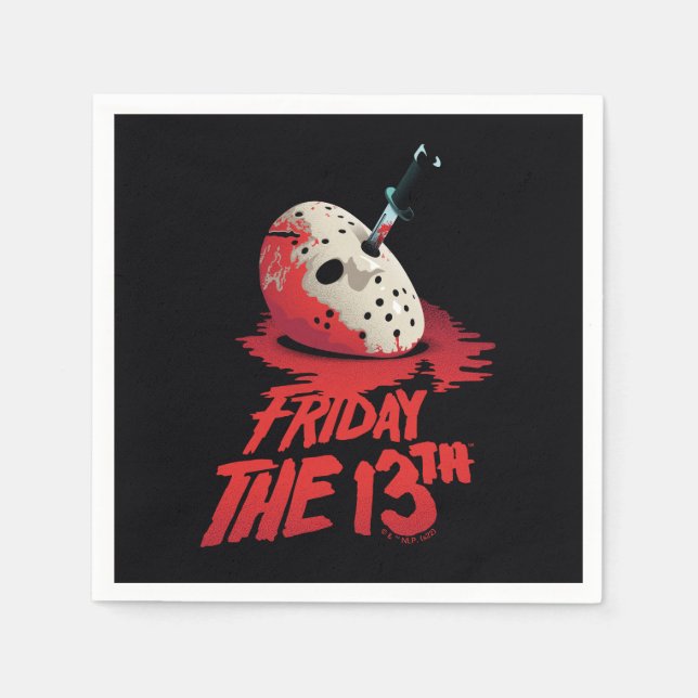 Friday the 13th | Knife Through Hockey Mask Napkin (Front)
