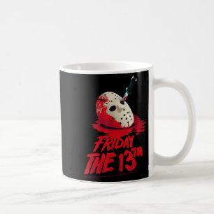 Friday The 13th Mask Blood Halloween Design Coffee Mug