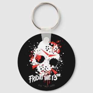Friday the 13th   Paint Splatter Hockey Mask Key Ring