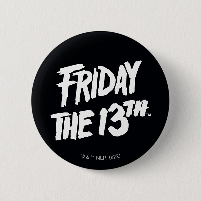 Friday the 13th | Stacked Painted Logo 6 Cm Round Badge (Front)