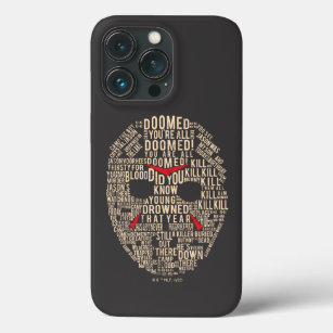 Friday the 13th   Typography Hockey Mask iPhone 13 Pro Case